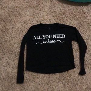 Black and white shirt long sleeve